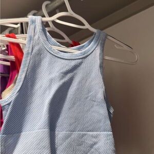 Blue Striped Kids Tank Top